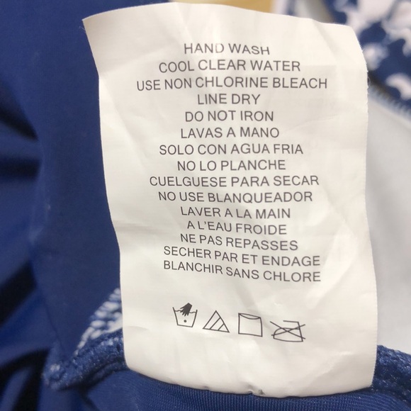 Slim Swim 2X One Piece Swimsuit Navy And White NEW With Tags by Magic Brand - Picture 5 of 10